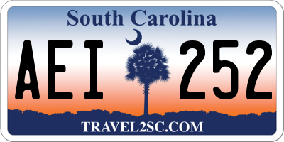 SC license plate AEI252