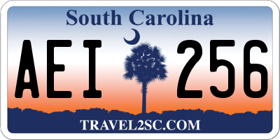 SC license plate AEI256