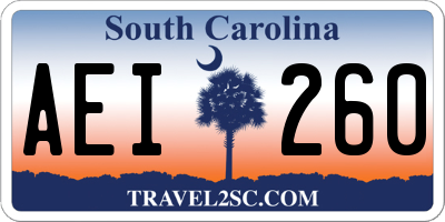 SC license plate AEI260