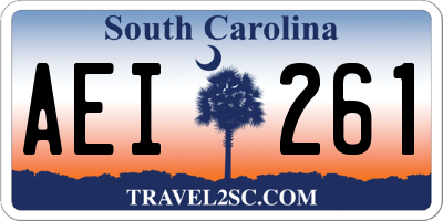 SC license plate AEI261