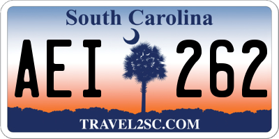 SC license plate AEI262