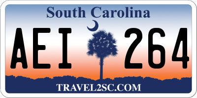 SC license plate AEI264