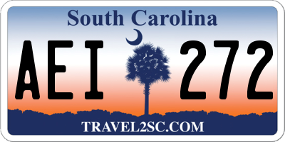 SC license plate AEI272