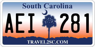 SC license plate AEI281