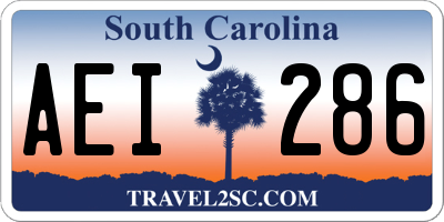 SC license plate AEI286