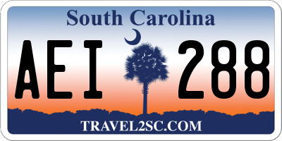 SC license plate AEI288