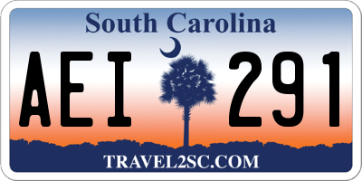 SC license plate AEI291