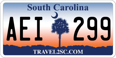 SC license plate AEI299