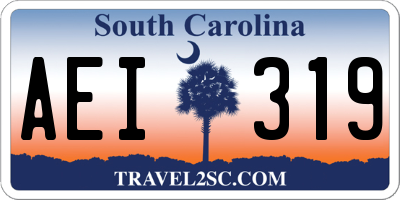 SC license plate AEI319