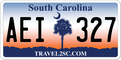 SC license plate AEI327