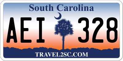 SC license plate AEI328