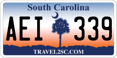 SC license plate AEI339