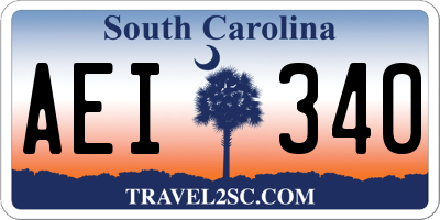 SC license plate AEI340