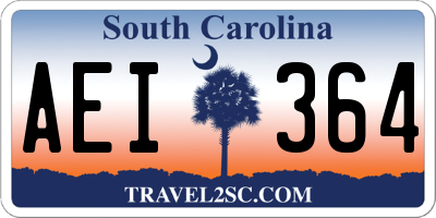 SC license plate AEI364