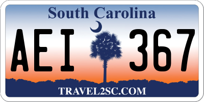 SC license plate AEI367