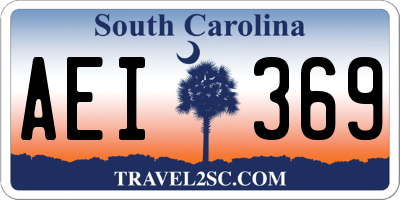 SC license plate AEI369