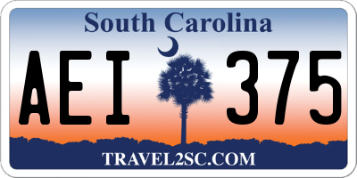 SC license plate AEI375