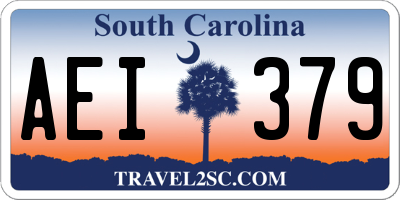 SC license plate AEI379