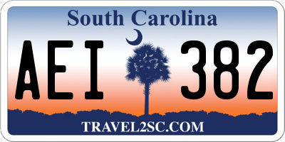 SC license plate AEI382
