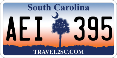SC license plate AEI395