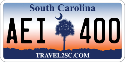 SC license plate AEI400