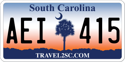 SC license plate AEI415