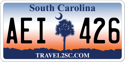 SC license plate AEI426