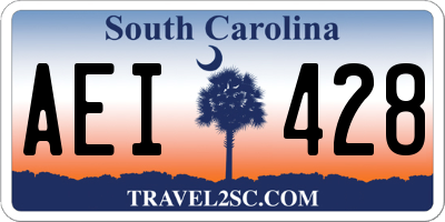 SC license plate AEI428