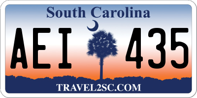 SC license plate AEI435