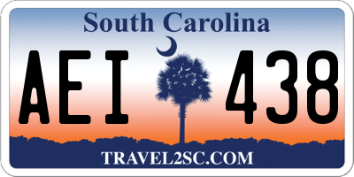 SC license plate AEI438
