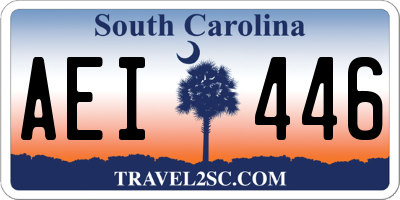 SC license plate AEI446