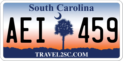 SC license plate AEI459