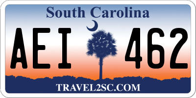 SC license plate AEI462