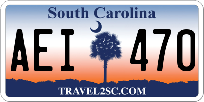SC license plate AEI470