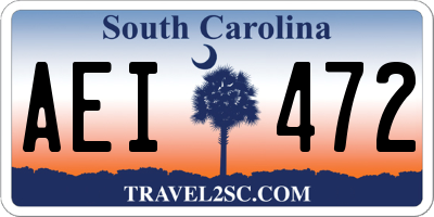 SC license plate AEI472