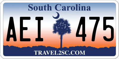 SC license plate AEI475