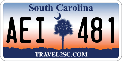 SC license plate AEI481