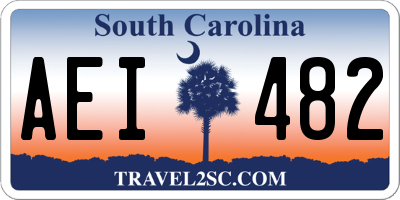 SC license plate AEI482