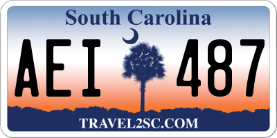 SC license plate AEI487