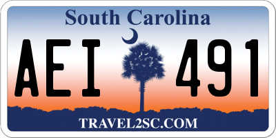 SC license plate AEI491