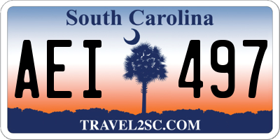 SC license plate AEI497