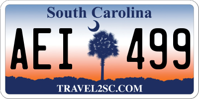 SC license plate AEI499