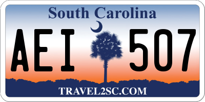 SC license plate AEI507