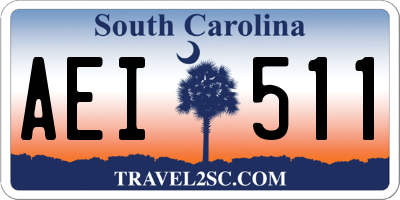 SC license plate AEI511