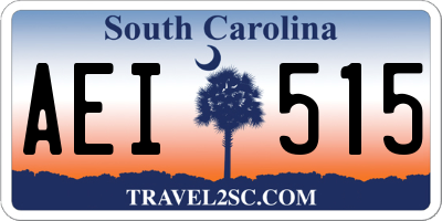 SC license plate AEI515