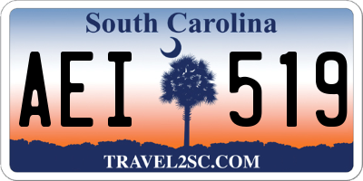 SC license plate AEI519