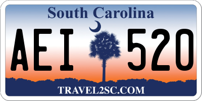 SC license plate AEI520