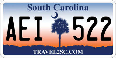 SC license plate AEI522