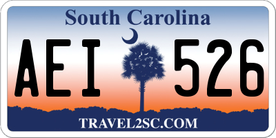 SC license plate AEI526