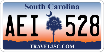 SC license plate AEI528